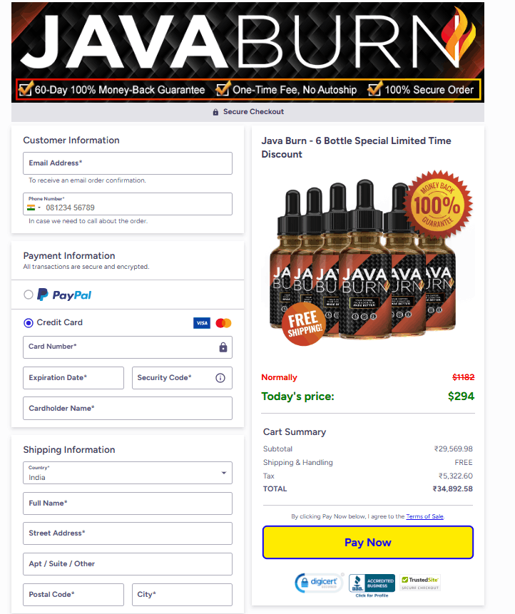 JavaBurn ClickBank official checkout offer